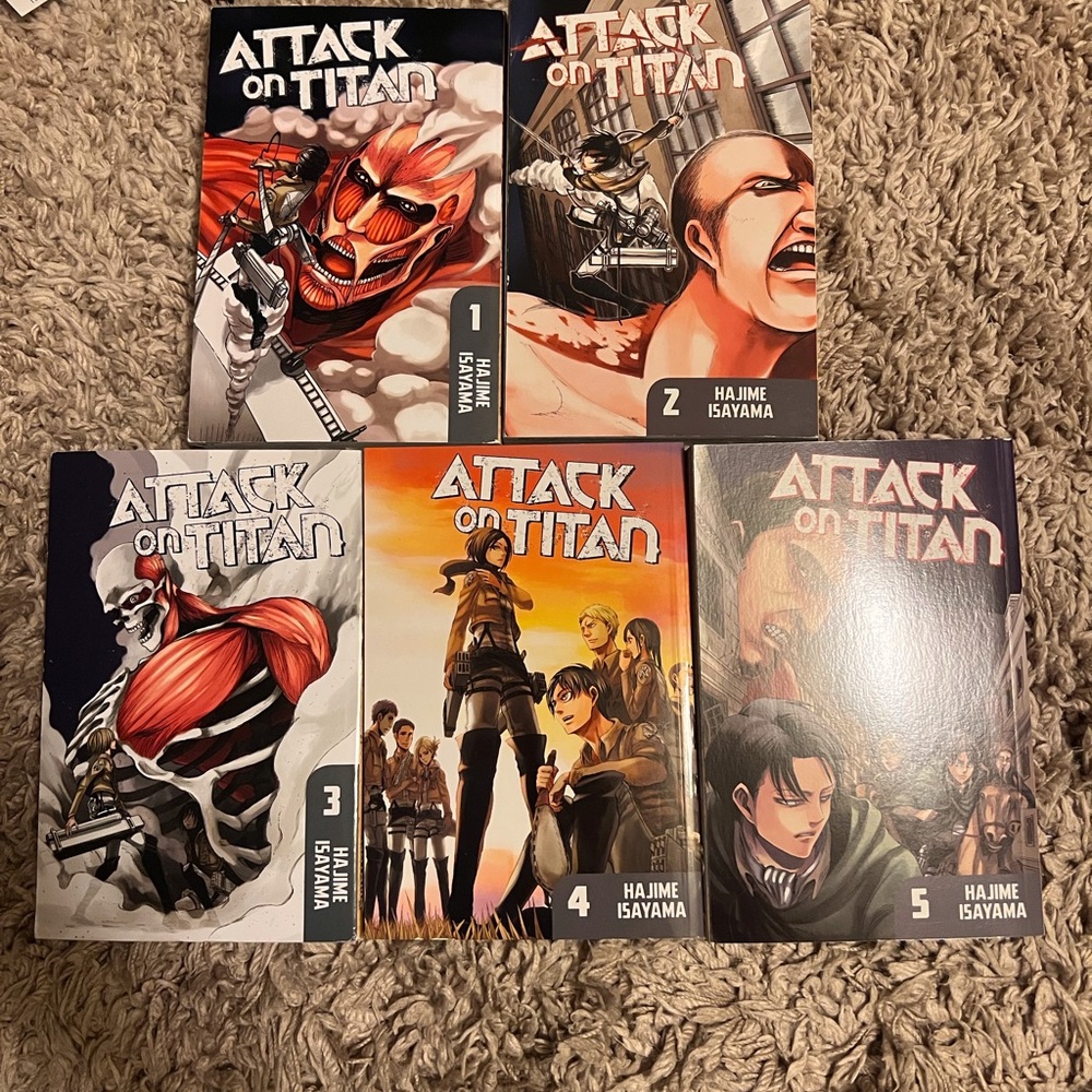 Attack on Titan Manga Volumes 1-5